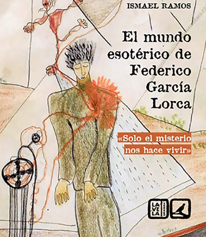 Portada de El mundo esotérico de Federico García Lorca Dibujo de Lorca titulado "Joven y pirámides" y también "Deseo de las ciudades muertas"